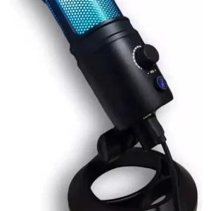 Micrófono Gamer Condenser Rgb Time Mic-31006 Usb Para Streaming Y Pc DISTRIGAMER