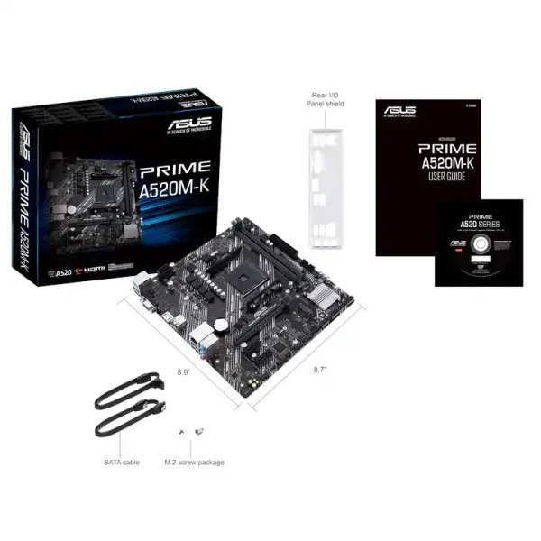 Mother Asus Prime A520m K Csm Am4 Ddr4 64gb Hdmi M2 Matx DISTRIGAMER