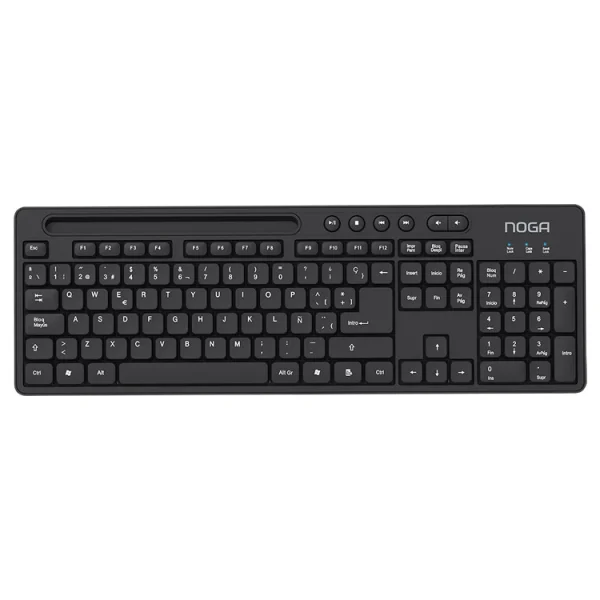 Teclado Multimedia Usb Con Soporte Multitarea Noga Nkb-1300 DISTRIGAMER