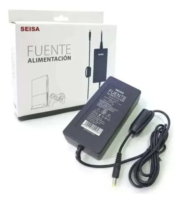 Fuente de alimentación para PlayStation 2 modelo 79000 de la marca Seisa en Argentina.